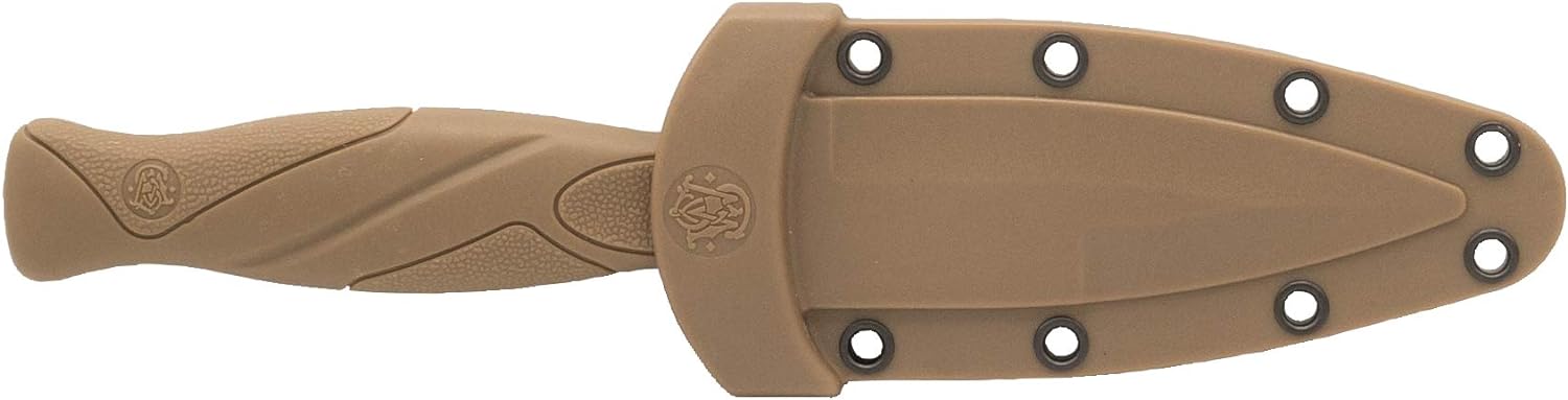 Smith & Wesson Knives FDE Fixed Blade 2.75 Clip Point Plain Edge