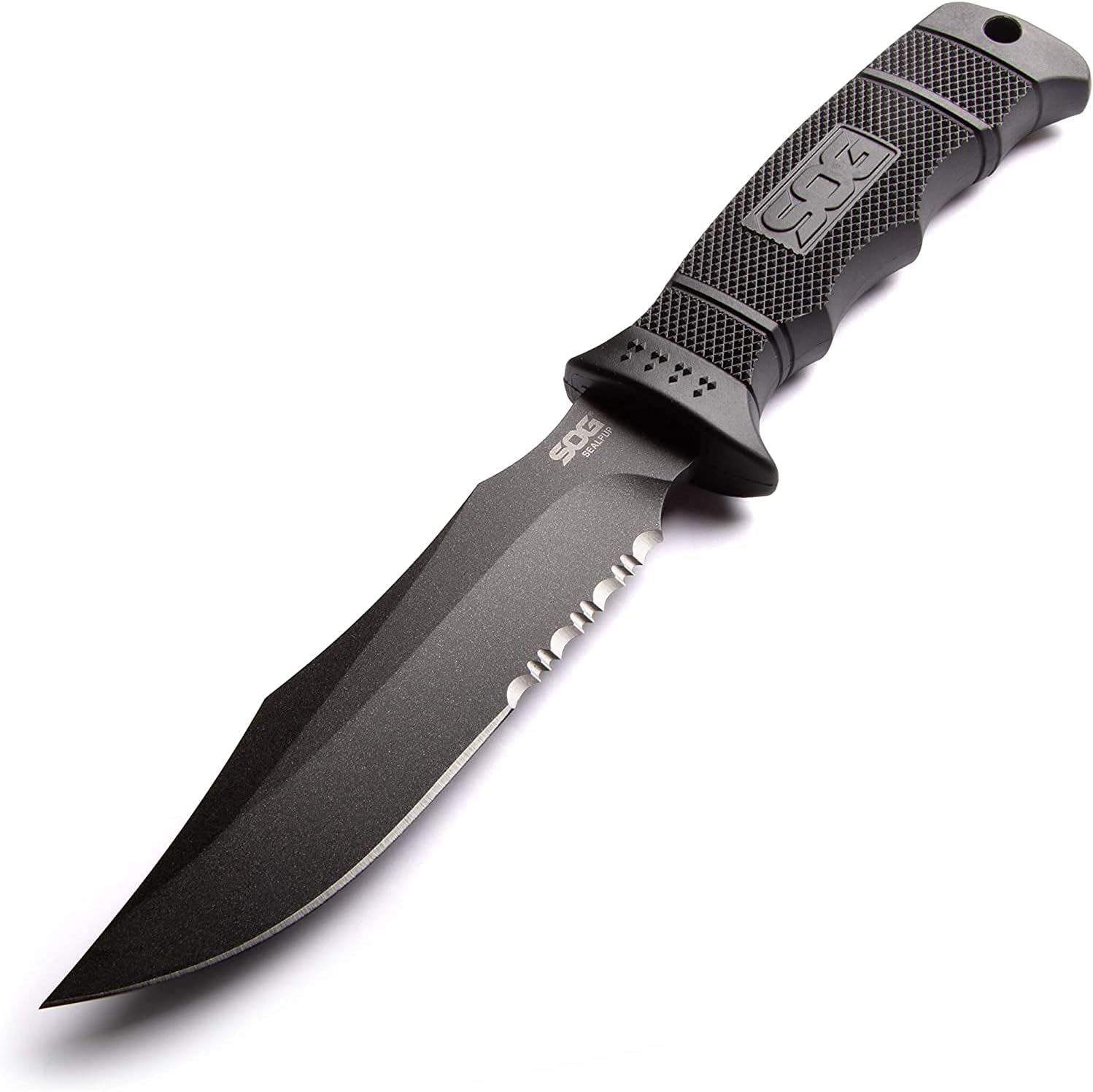 SOG SEAL Pup Fixed Blade 4.75" Clip Point Partially Serrated