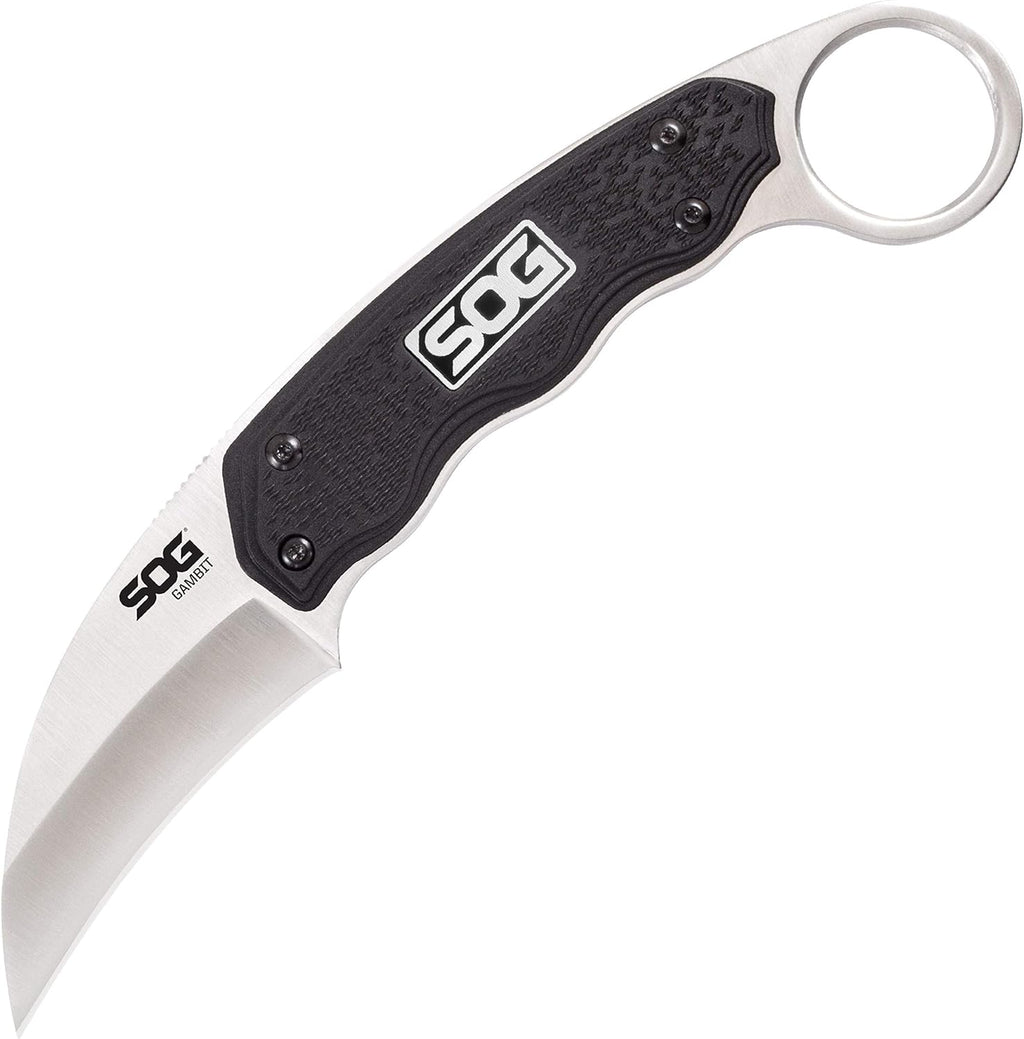 SOG Gambit Fixed Blade 2.58" Sheepsfoot Plain Edge