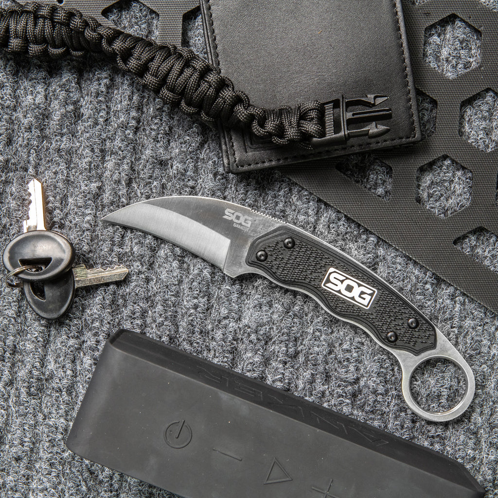 SOG Gambit Fixed Blade 2.58" Sheepsfoot Plain Edge