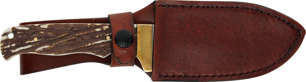 Uncle Henry Elk Hunter Fixed Blade Knife 4.3" Drop Point Plain Edge
