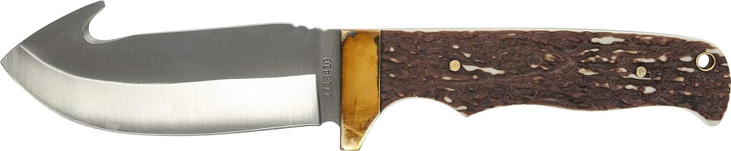 Uncle Henry Elk Hunter Fixed Blade Knife 4.3" Drop Point Plain Edge