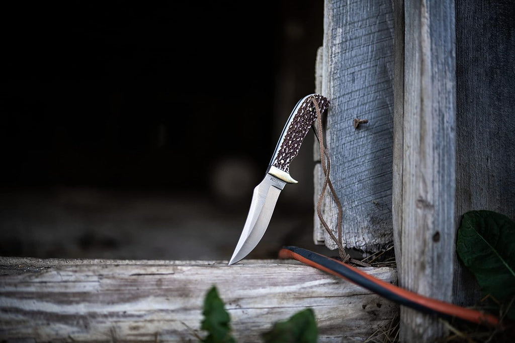 Uncle Henry Staglon Fixed Blade 4.25" Clip Point Plain Edge