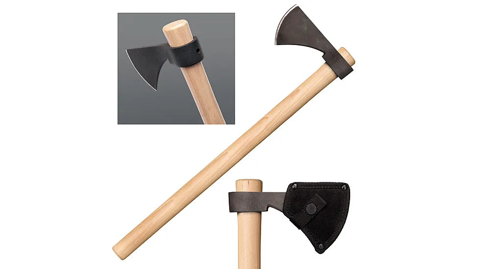 Cold Steel Frontier Tomahawk 1055 Carbon Steel Blade American Hickory Handle Black/Natural Wood