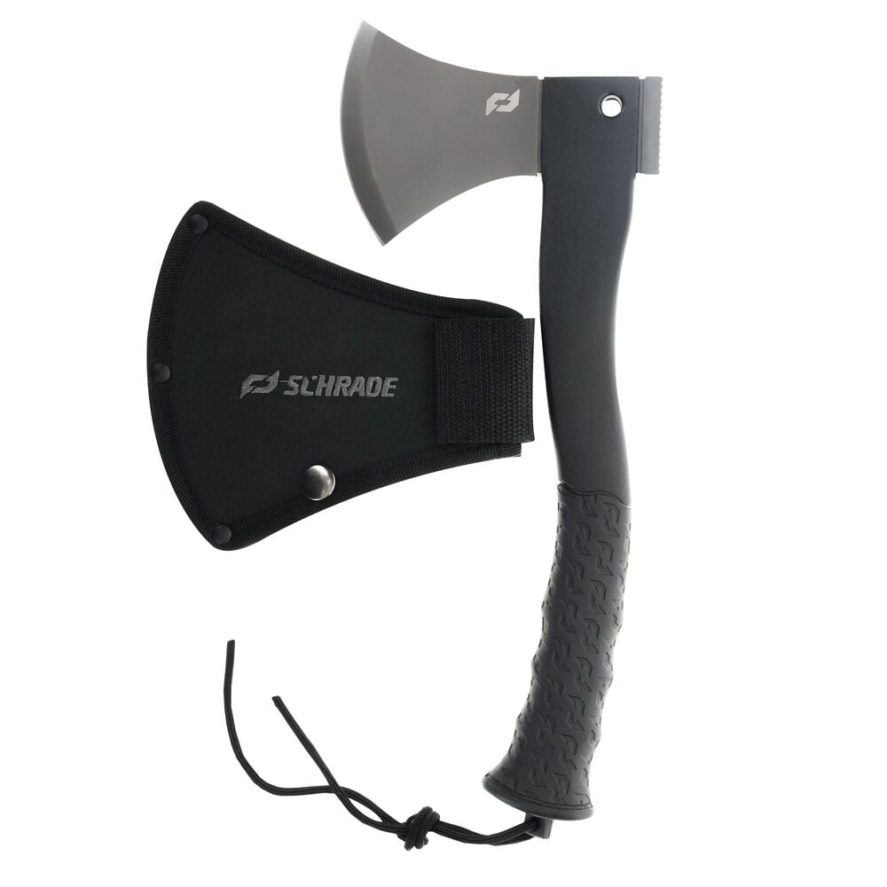 Schrade Bedrock Axe 3Cr13MoV Steel Blade Overmold Handle Black/Satin Steel