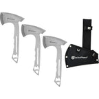 Smith & Wesson Bullseye Throwing Axe Stainless Steel Blade Stainless Steel Handle Pack of3Satin Stainless Steel