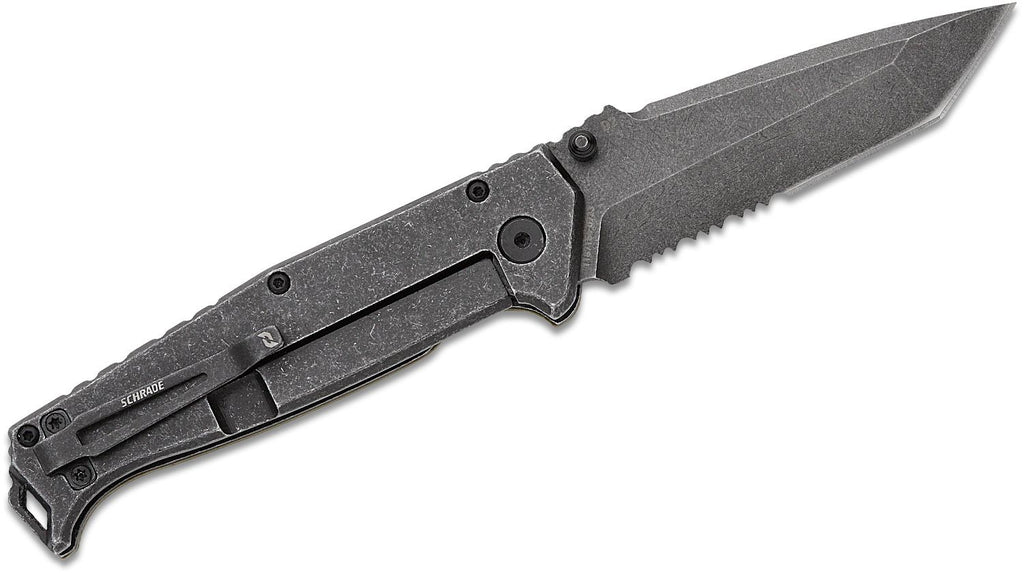 Schrade Melee Assisted Opening Folding Knife 3.5" Tanto Point
