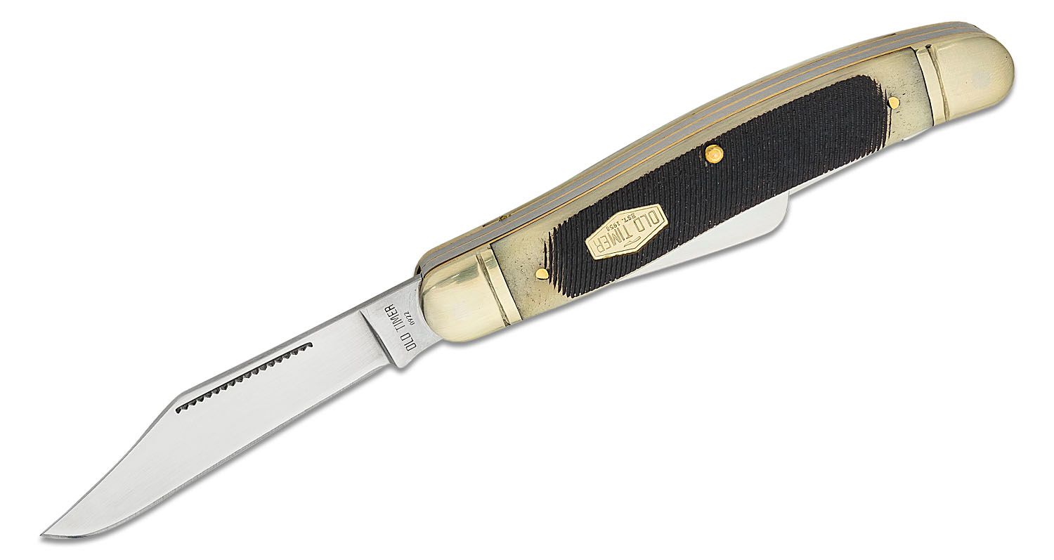 Old Timer Lumberjack 3 Blade Folding Knife 3.4" Clip Point & Pen Blade