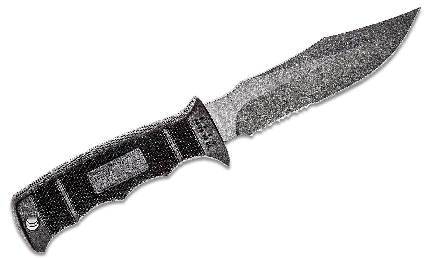 SOG SEAL Pup Fixed Blade 4.75" Clip Point Partially Serrated