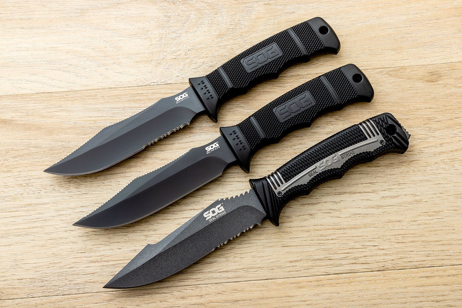 SOG SEAL Pup Fixed Blade 4.75" Clip Point Partially Serrated