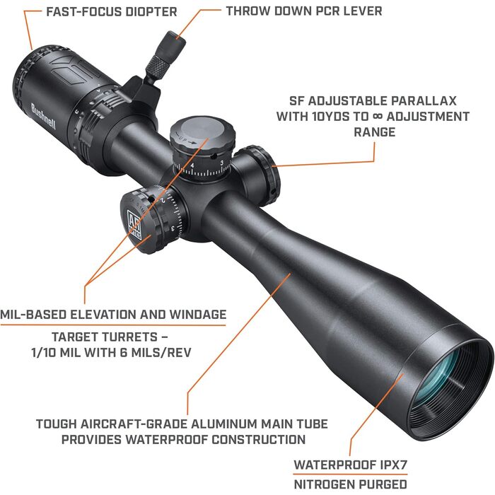 Bushnell AR Rifle Scope 4.5-18x40mm Wind Hold Reticle Black