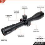 Athlon Optics Ares ETR Rifle Scope First Focal Plane 4.5-30x56mm Illuminated APRS1 MIL Reticle Black