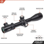 Athlon Optics Argos BTR Gen 2 Rifle Scope First Focal Plane 6-24x50mm Illuminated APLR2 MOA Reticle Black