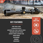 Athlon Optics Argos BTR Gen 2 Rifle Scope First Focal Plane 6-24x50mm Illuminated APLR2 MIL Reticle Black