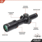Athlon Optics Argos BTR Gen 2 Rifle Scope 10-40x56mm Illuminated ATSR5 BDC Reticle Black