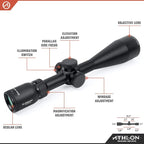 Athlon Optics Argos HMR Rifle Scope 4-20x50mm Illuminated BDC 600A Reticle Black