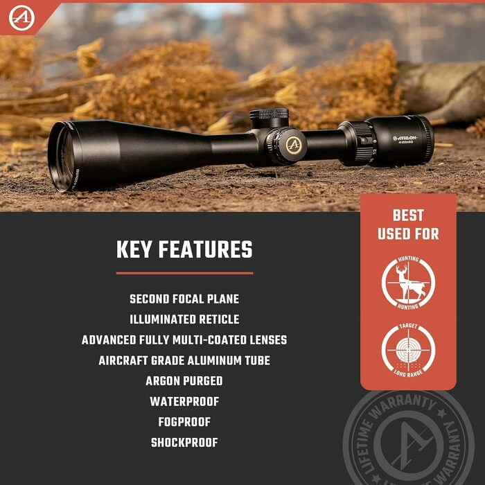 Athlon Optics Argos HMR Rifle Scope 4-20x50mm Illuminated BDC 600A Reticle Black