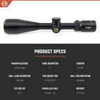 Athlon Optics Argos HMR Rifle Scope 4-20x50mm Illuminated BDC 600A Reticle Black