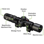Vortex Optics Crossfire II Crossbow Scope 2-7x32mm Illuminated XBR-2 Reticle Black