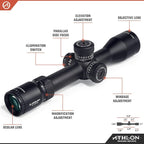 Athlon Optics Helos BTR Gen 2 Rifle Scope First Focal Plane 2-12x42mm Illuminated AHMR2 MOA Reticle Black