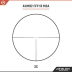 Athlon Optics Helos BTR Gen 2 Rifle Scope First Focal Plane 2-12x42mm Illuminated AHMR2 MOA Reticle Black