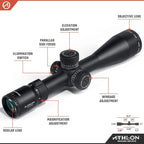 Athlon Optics Helos BTR Gen 2 Rifle Scope First Focal Plane 4-20x50mm Illuminated APLR6 MOA Reticle Black