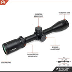 Athlon Optics Neos Rifle Scope 3-9x40mm Centre X Reticle Black