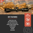Athlon Optics Neos Rifle Scope 3-9x40mm BDC 22 Rimfire Reticle Black
