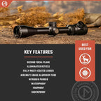 Athlon Optics Neos Rifle Scope 4-12x40mm Illuminated BDC 500 Reticle Black