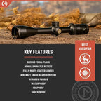 Athlon Optics Neos Rifle Scope 6-18x44mm Centre X Reticle Black