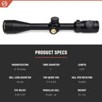 Athlon Optics Neos Rifle Scope 6-18x44mm Illuminated BDC 500 Reticle Black