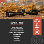 Athlon Optics Talos Rifle Scope 4-16x40mm Mil-Dot Reticle Black