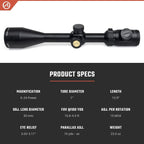 Athlon Optics Talos Rifle Scope 6-24x50mm Illuminated ATMR1 MIL Reticle Black