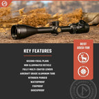Athlon Optics Talos Rifle Scope 6-24x50mm Illuminated ATMR1 MIL Reticle Black