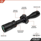 Athlon Optics Talos Rifle Scope 3-12x40mm Mil-Dot Reticle Black