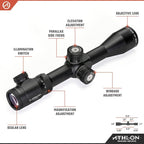 Athlon Optics Talos Gen 2 Rifle Scope First Focal Plane 4-14x44mm Illuminated APLR2 Reticle Black