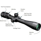 Vortex Optics Viper Rifle Scope 6.5-20x50mm Mil-Dot Reticle Black