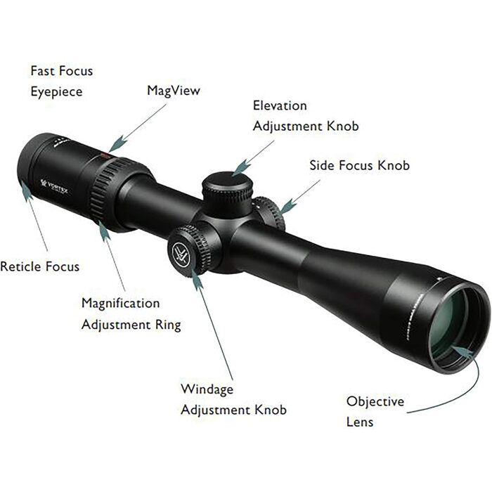 Vortex Optics Viper HS  Rifle Scope 4-16x44mm Dead-Hold BDC Reticle Black