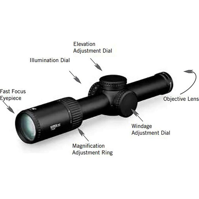 Vortex Optics Viper PST Gen 2 Rifle Scope 1-6x24mm Illuminated VMR-2 MOA Reticle Black