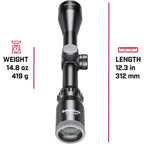 Tasco World Class Rifle Scope 3-9x40mm 30/30 Reticle Black