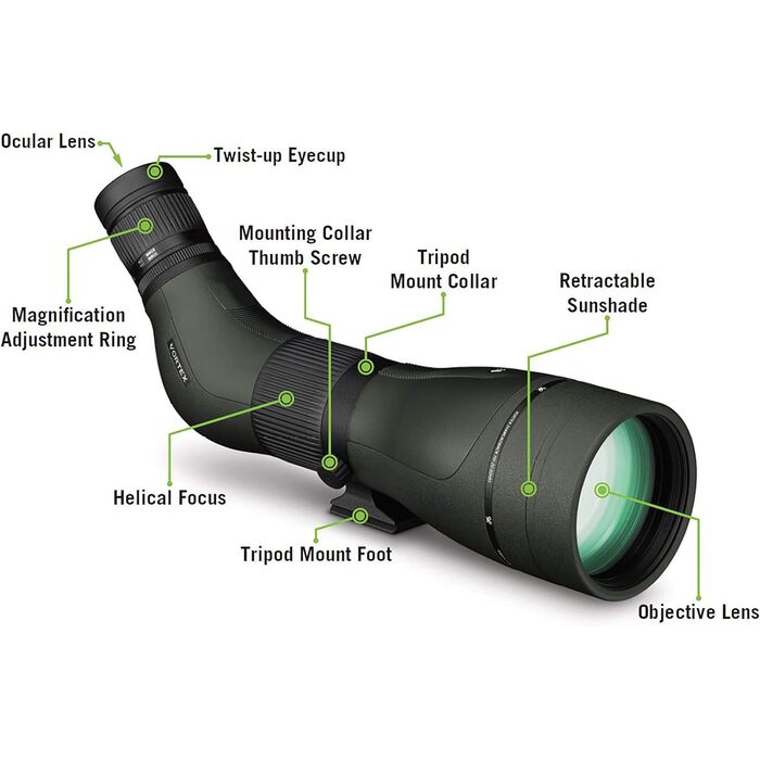 Vortex Optics Diamondback HD Spotting Scope 20-60x85mm Angled