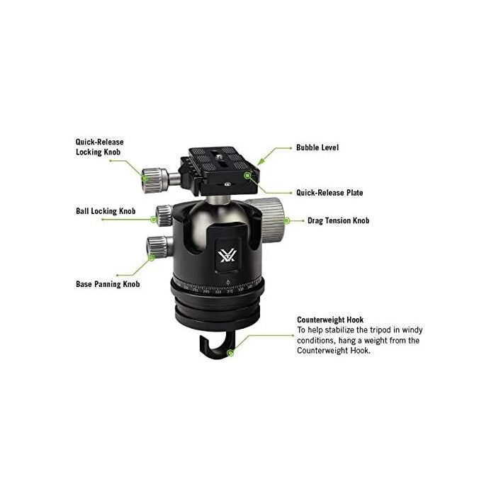 Vortex Optics Radian Carbon Tripod Kit