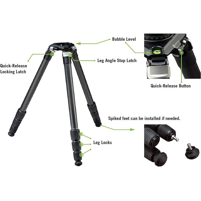 Vortex Optics Radian Carbon Tripod Kit