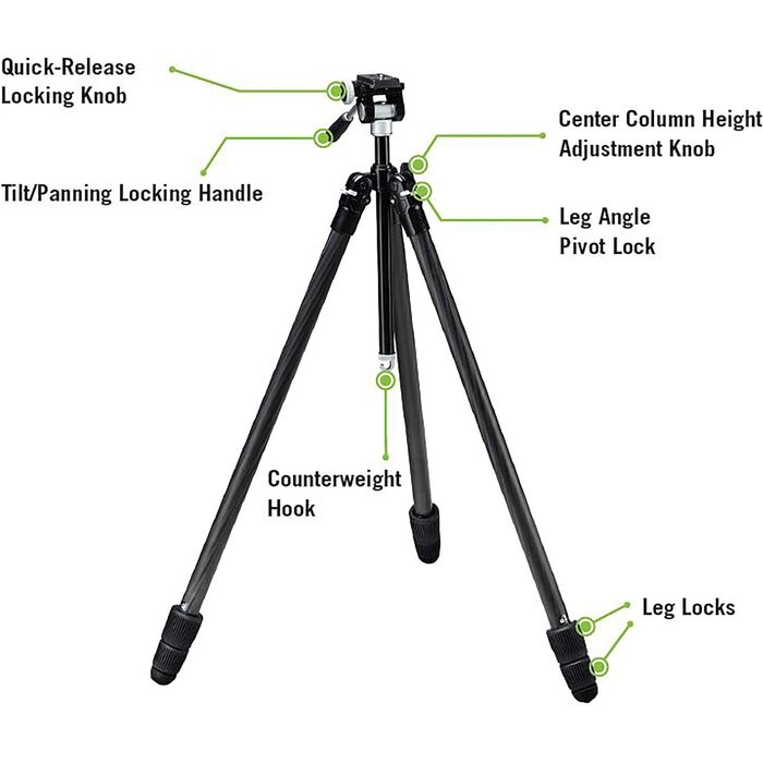 Vortex Optics Ridgeview Carbon Tripod Kit