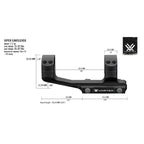 Vortex Optics Viper Extended 1-Piece Cantilever Mount  Picatinny Style with Integral Rings Matte Black AR-High