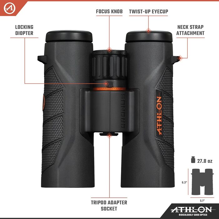 Athlon Optics Cronus G2 UHD Binoculars 10x42mm Black