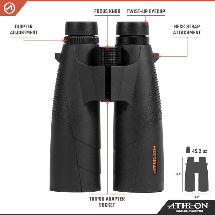 Athlon Optics Cronus G2 UHD Binoculars 15x56mm Matte Black