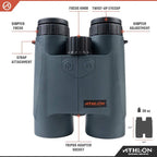 Athlon Optics Cronus Laser Rangefinding Binoculars 10x50mm Green
