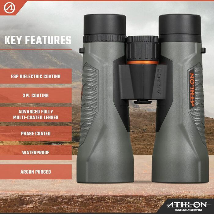Athlon Optics Argos G2 HD Binoculars 12x50mm Green