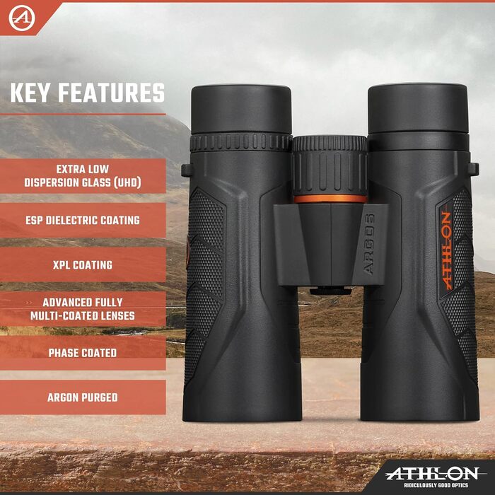 Athlon Optics Argos G2 HD Binoculars 10x42mm Black